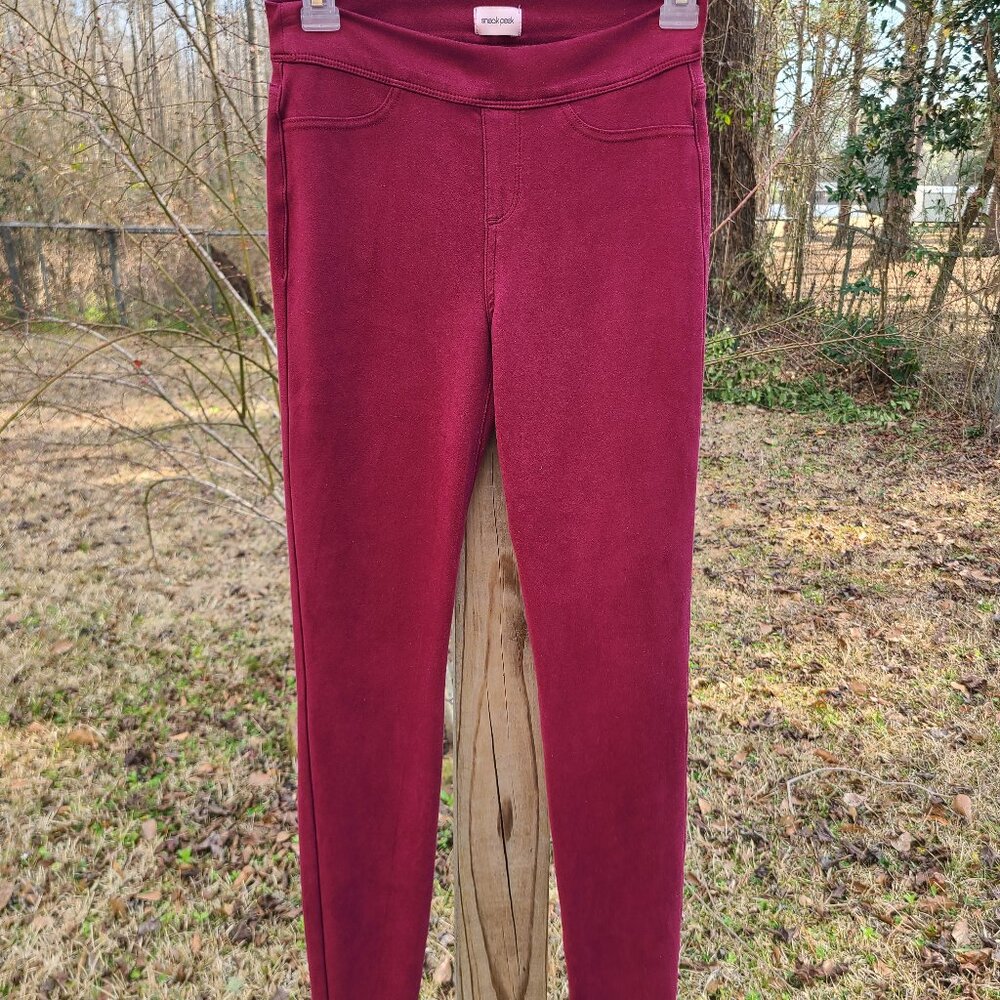 Burgundy low rise leggings by Sneak peek size small